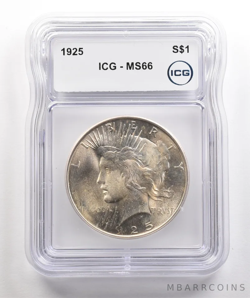 1925 Peace Silver Dollar MS66 ICG a5377