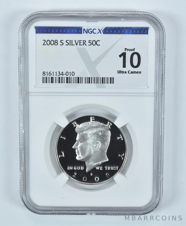 2008-S Kennedy Half Dollar Silver Proof 10 UCAM NGC X NGCX