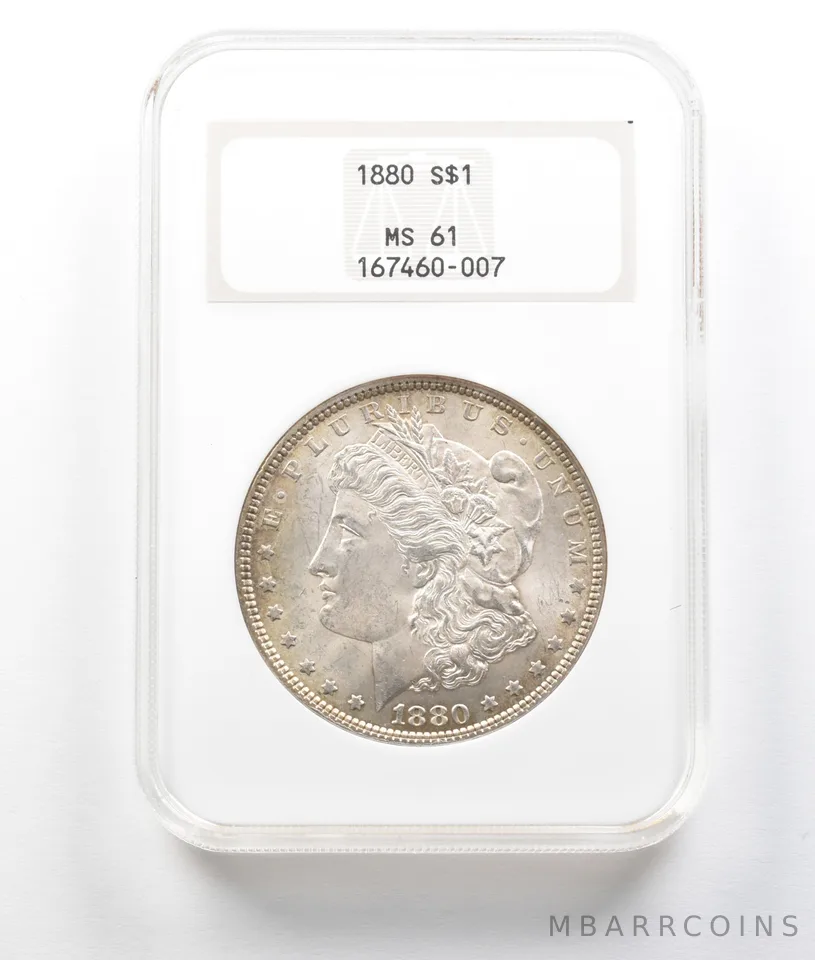1880 Morgan Silver Dollar MS61 NGC *7971