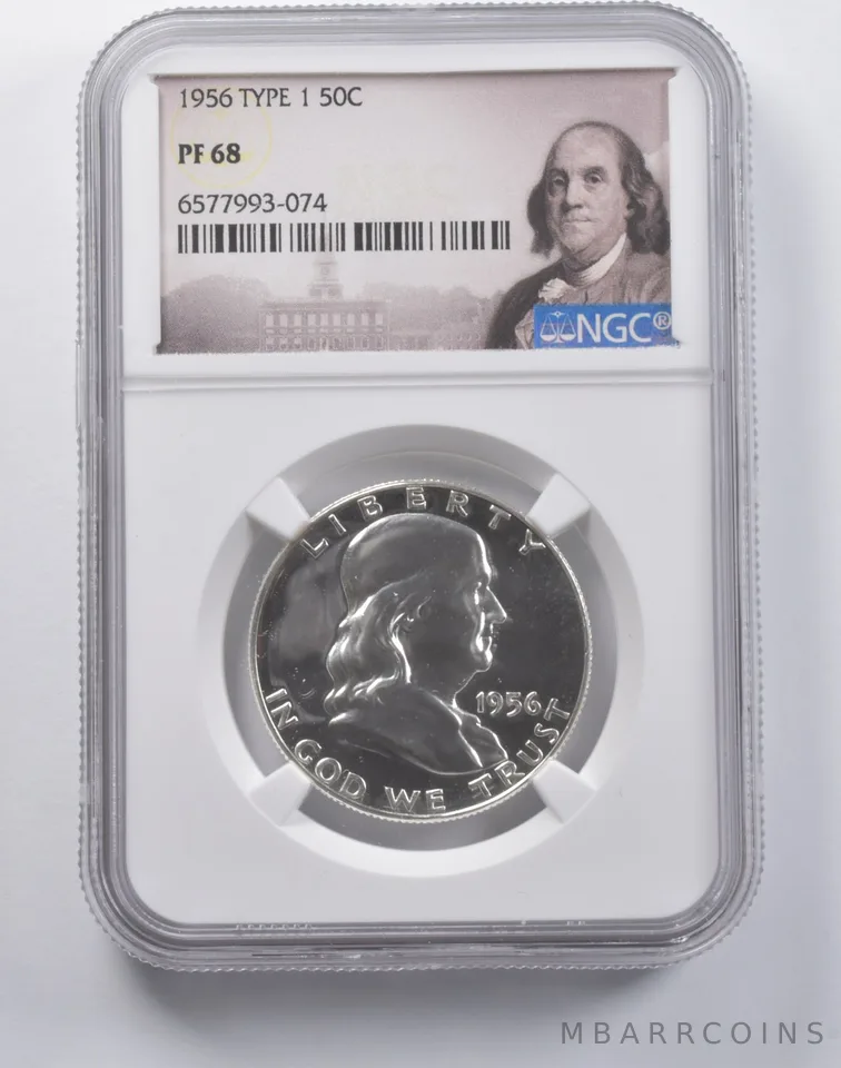 PF68 1956 Franklin Half Dollar Type 1 NGC a7178