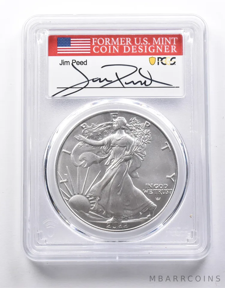 MS70 2022-(W) American Silver Eagle Struck At West Point Peed Signed PCGS a8738
