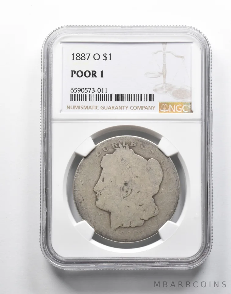 POOR 1 1887-O Morgan Silver Dollar NGC Lowball Low Ball Pocket Piece *9241