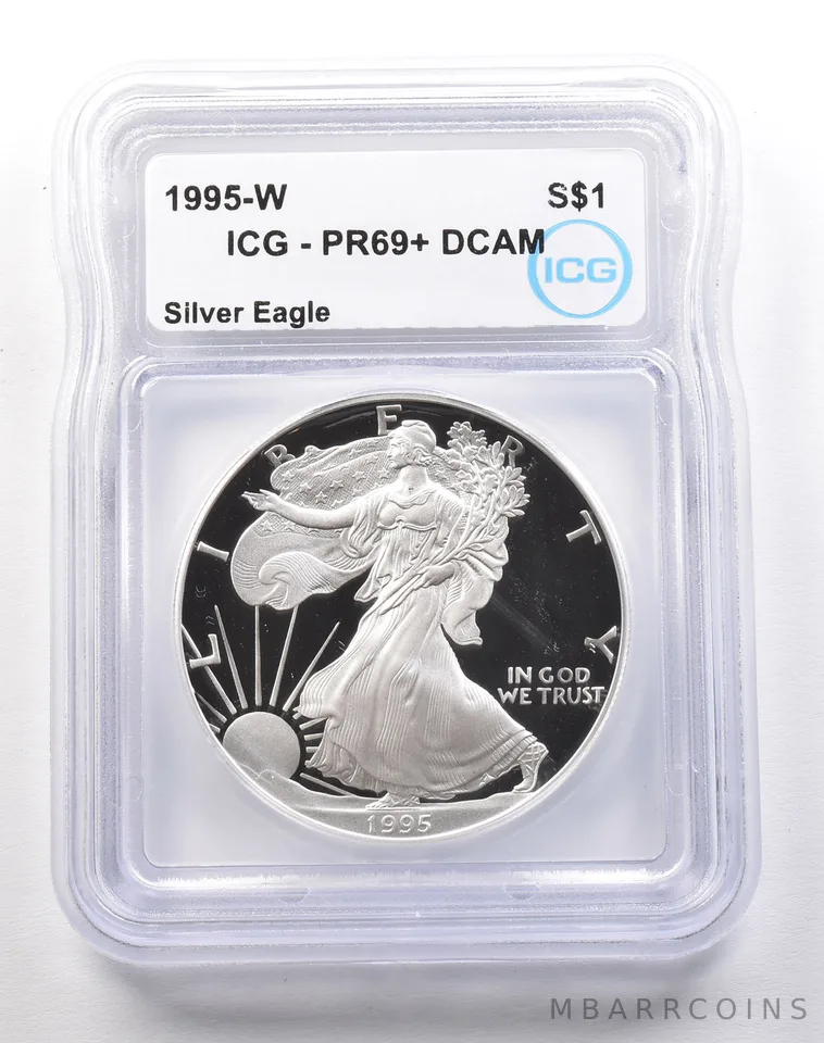 1995-W American Silver Eagle PR69+ DCAM ICG PLUS GRADE - Almost 70 *1801