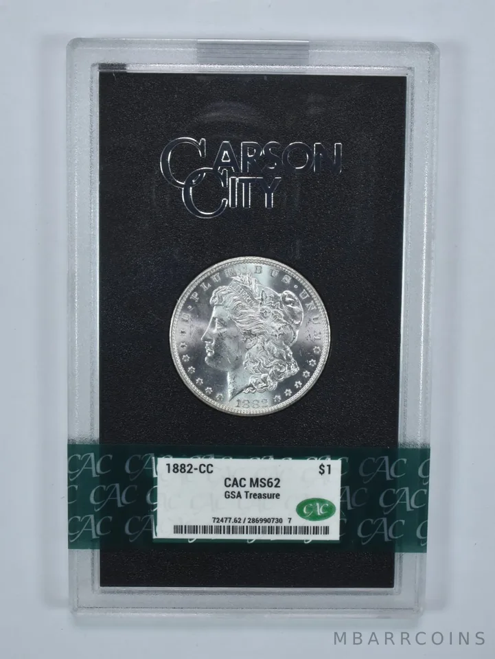 1882-CC Morgan Silver Dollar GSA Treasure MS62 CAC CACg