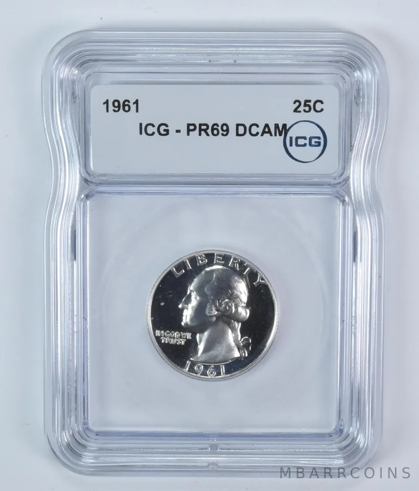 1961 Washington Quarter PR69 DCAM ICG