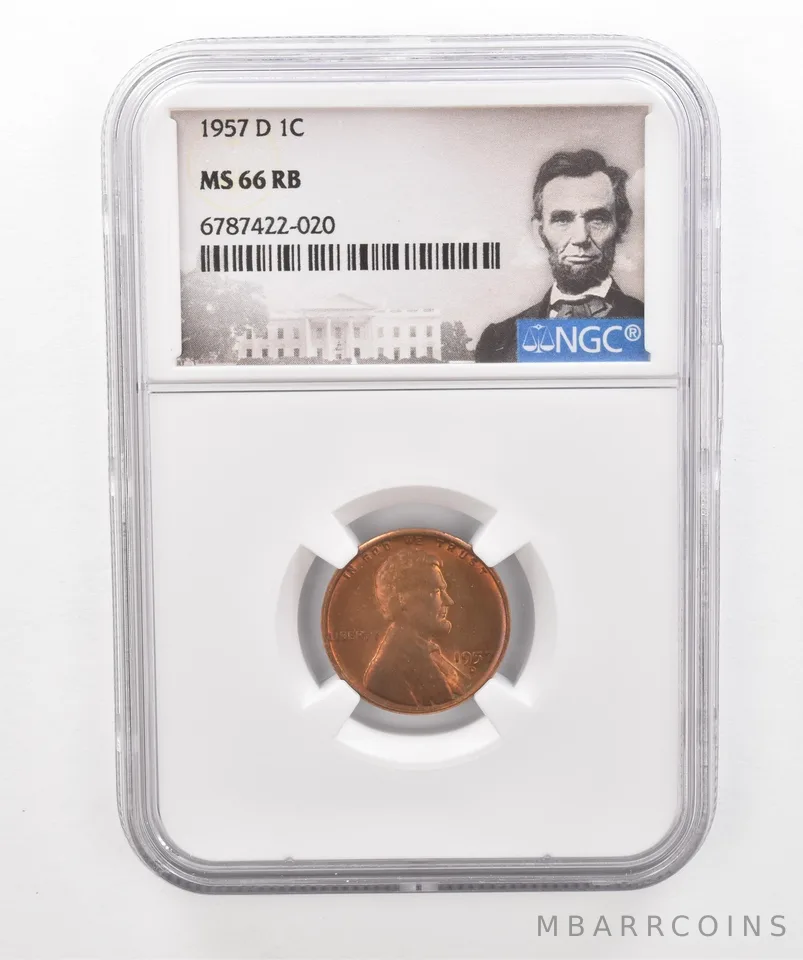 1957-D Lincoln Wheat Cent MS66 RB NGC Beautiful Tone *2930