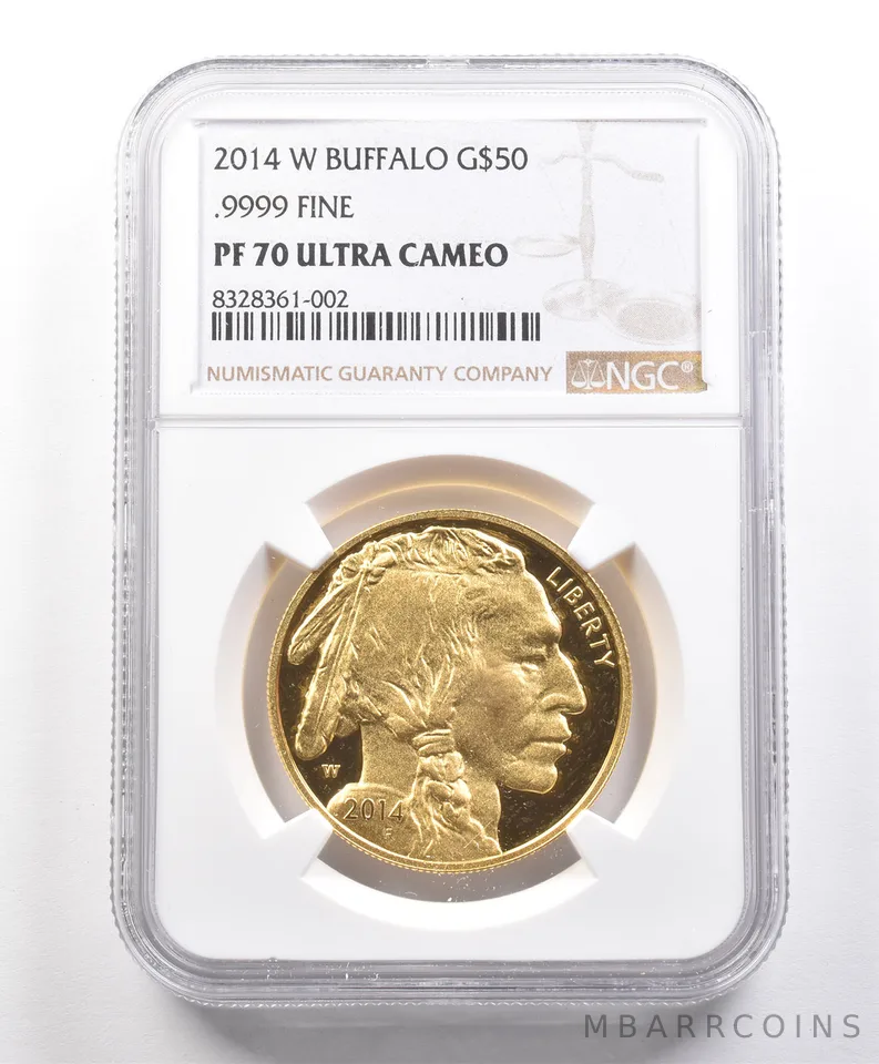 2014-W $50 American Gold Buffalo 1 Oz Gold PF70 UCAM NGC