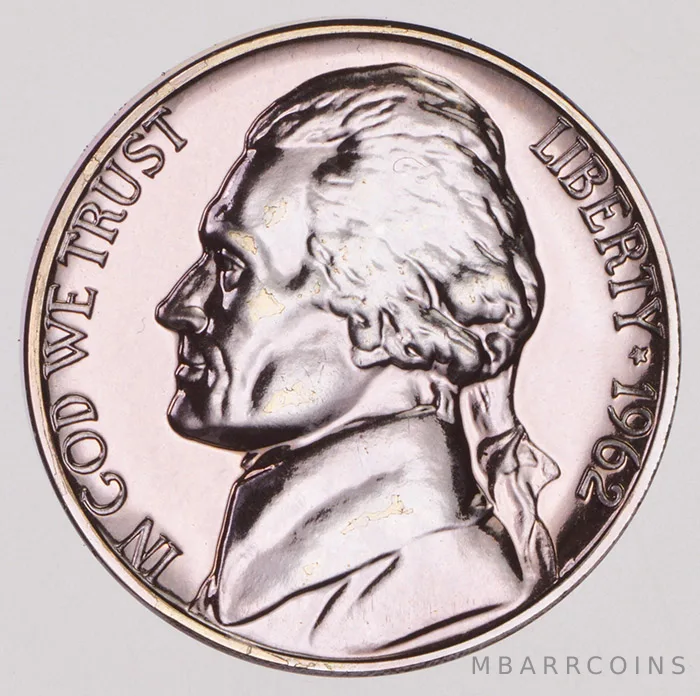 1962 Jefferson Nickel Proof