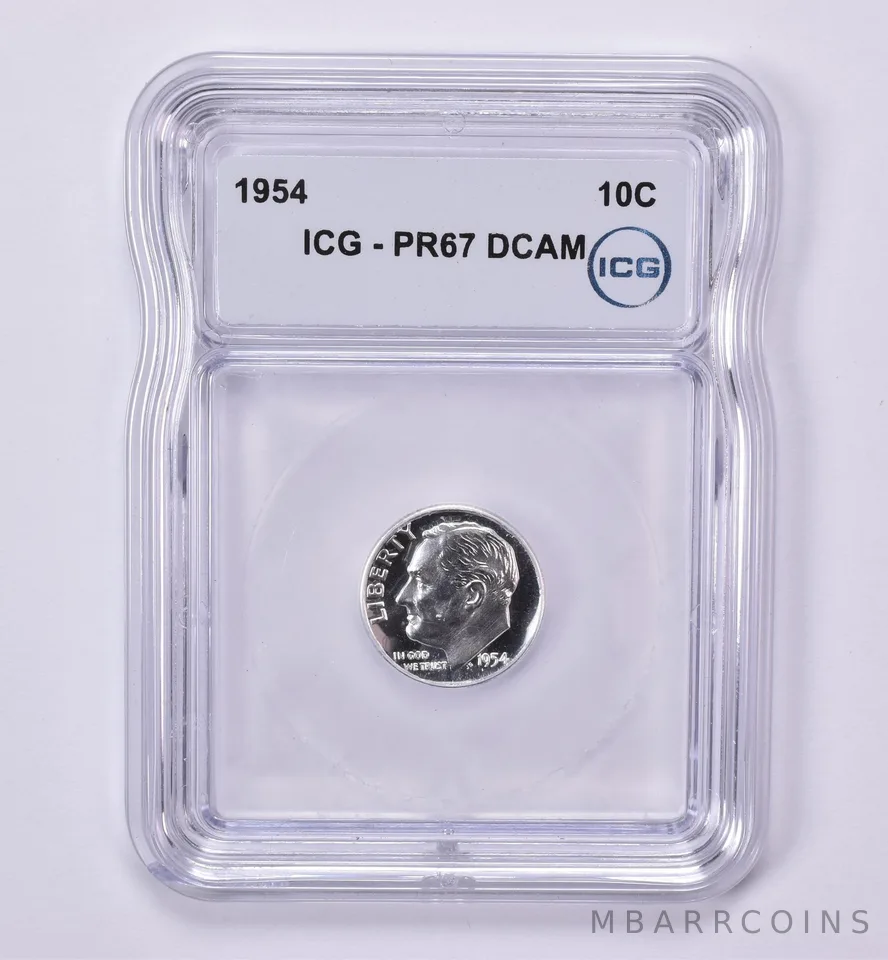 1954 Roosevelt Dime PR67 DCAM ICG *0510