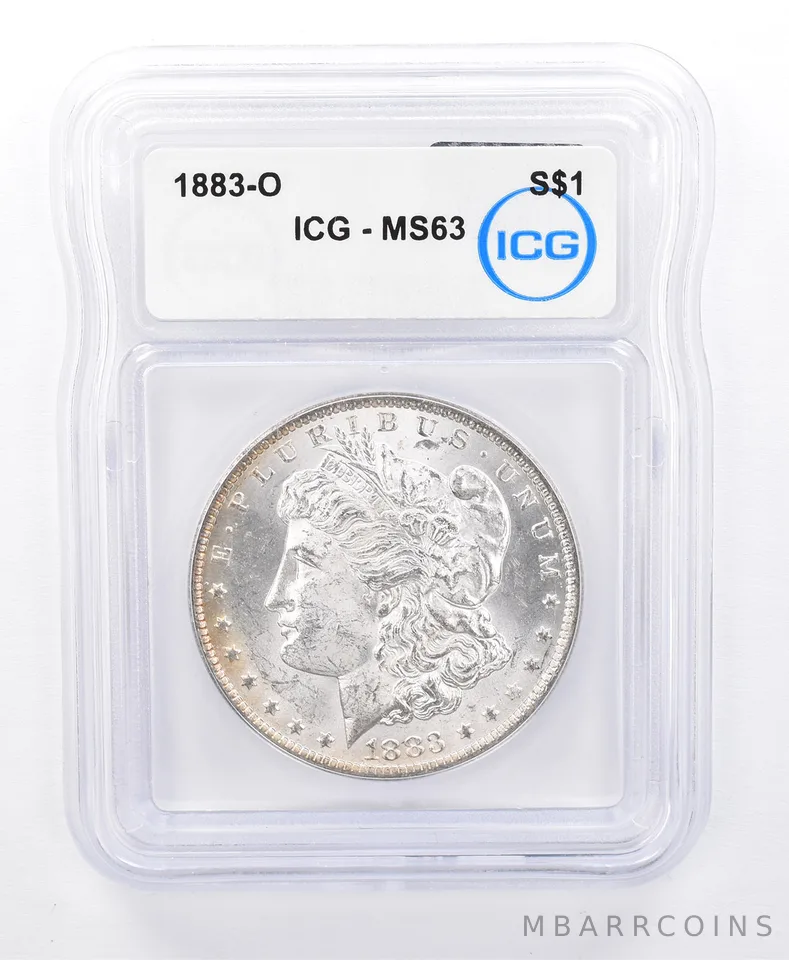 1883-O Morgan Silver Dollar MS63 ICG Beautiful Tone Reverse *8718