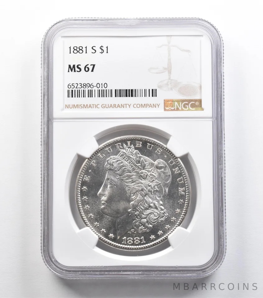 1881-S Morgan Silver Dollar MS67 NGC