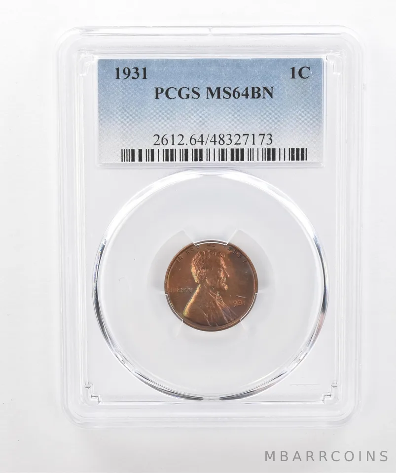 1931 Lincoln Wheat Cent MS64 BN PCGS Beautiful Tone *3003