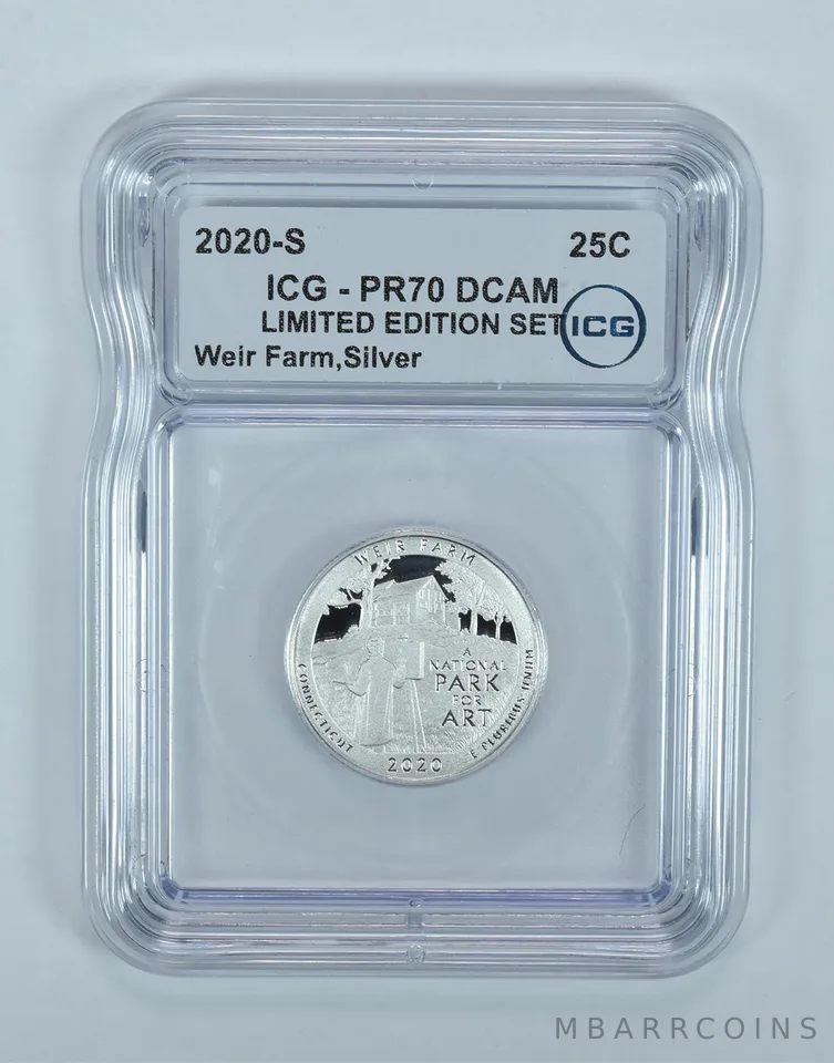 2020-S ATB Quarter Weir Farm Silver Limited Edition PR70 DCAM ICG
