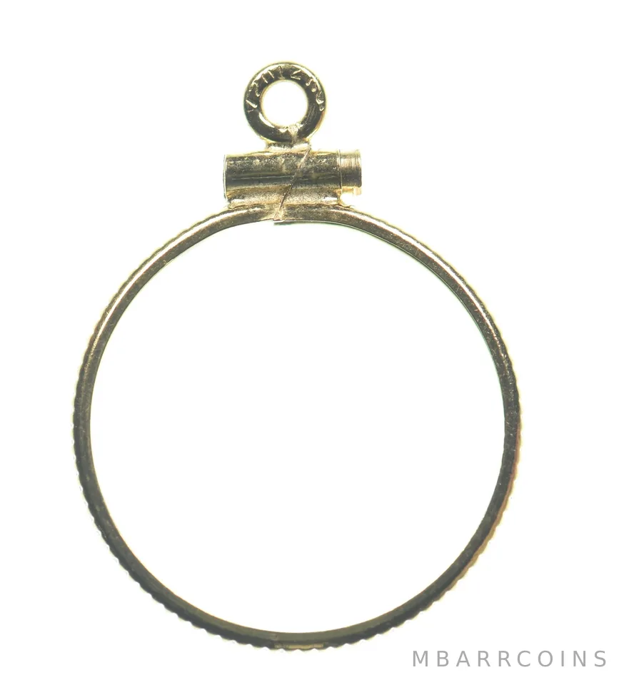 12k 0.6 Gram Gold Filled 15.5mm Coin Bezel Pendant Frame Edge *4911