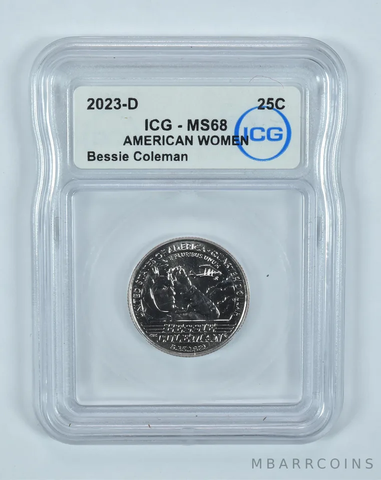 2023-D Washington Quarter Bessie Coleman American Women MS68 ICG