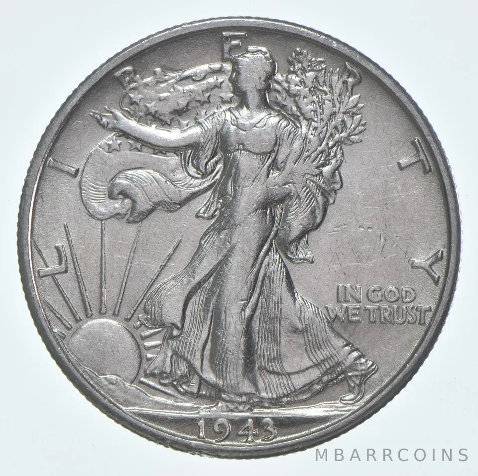 CHAU 1943-S Walking Liberty Half Dollar Choice AU 90% Silver (1pc)