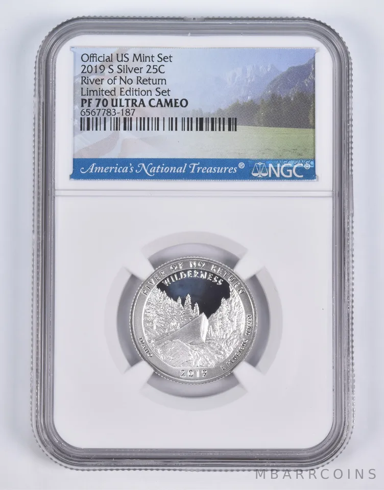 2019-S Silver PF70 ANT River of No Return Quarter Limited Edition NGC