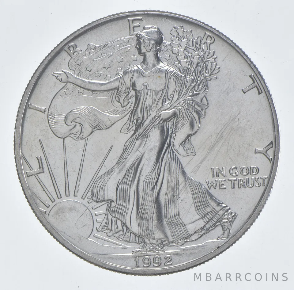 Better Date 1992 American Silver Eagle 1 Troy Oz .999 Fine Silver *085