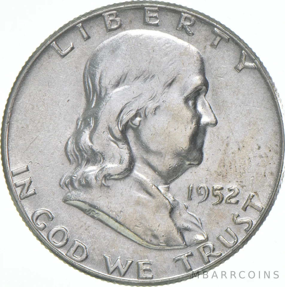 1952 Franklin Half Dollar AU 90% Silver