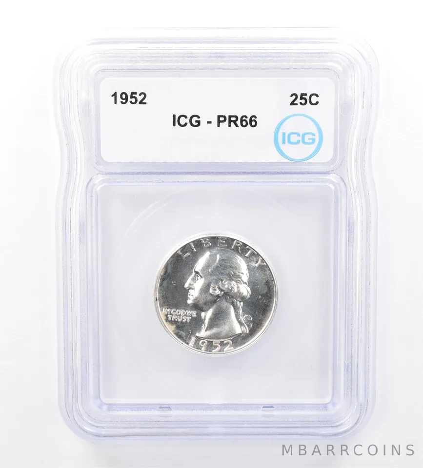 1952 Washington Quarter PR66 ICG *1717