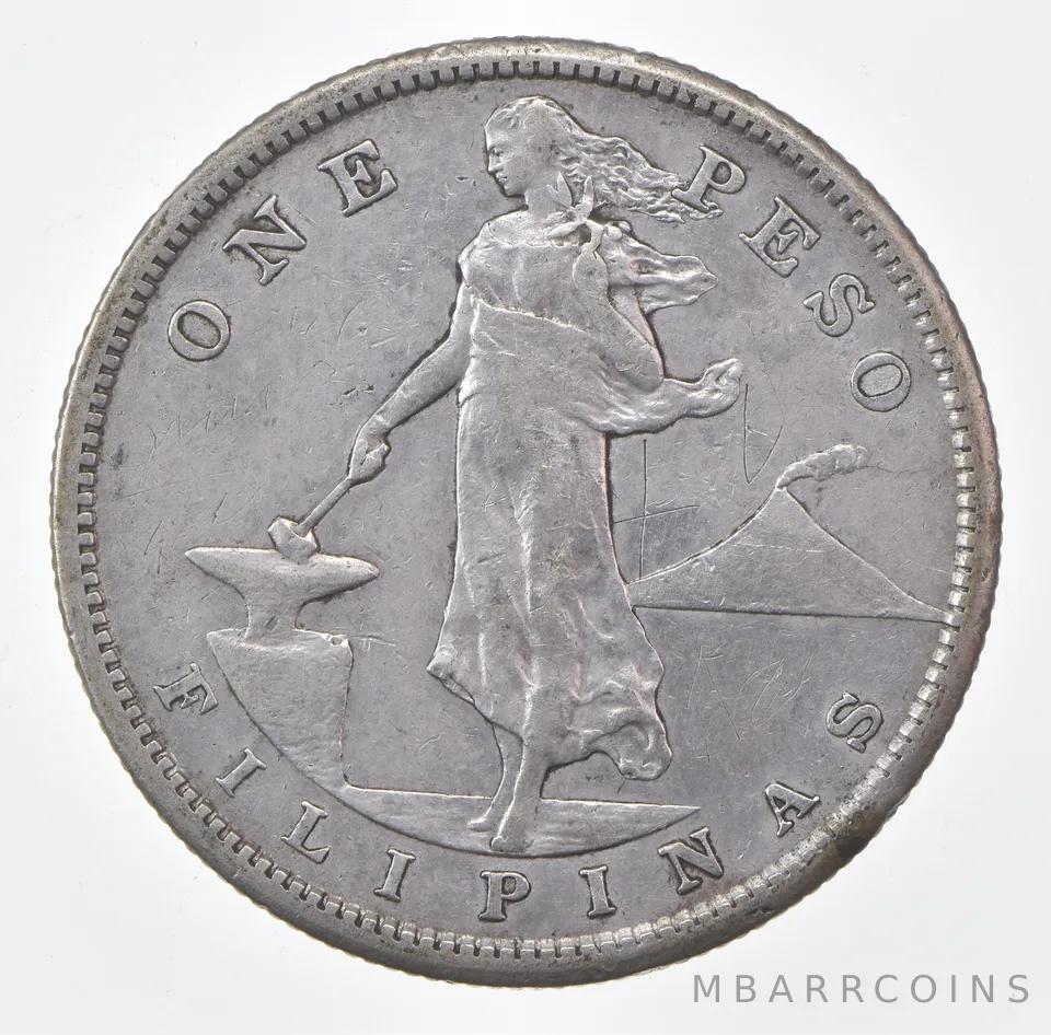 1907-S Philippines 1 Peso *0570