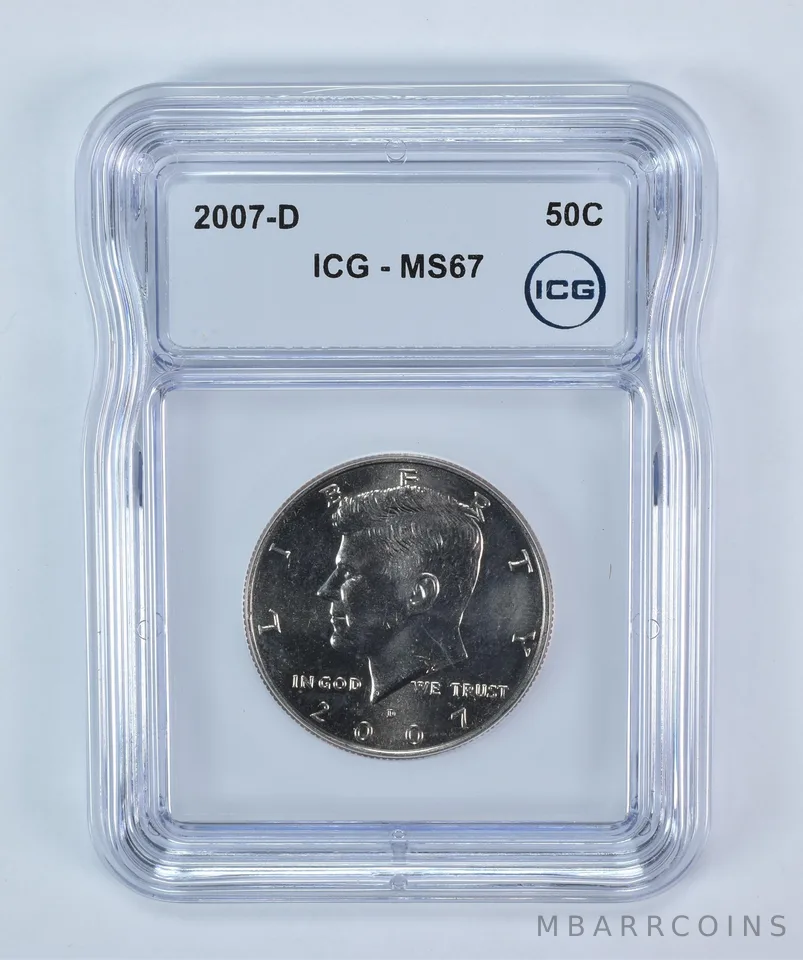 2007-D Kennedy Half Dollar MS67 ICG