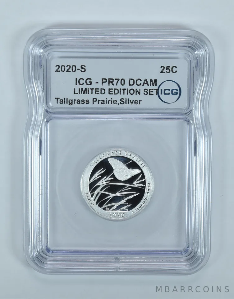 2020-S ATB Quarter Tallgrass Prairie Silver Limited Edition PR70 DCAM ICG