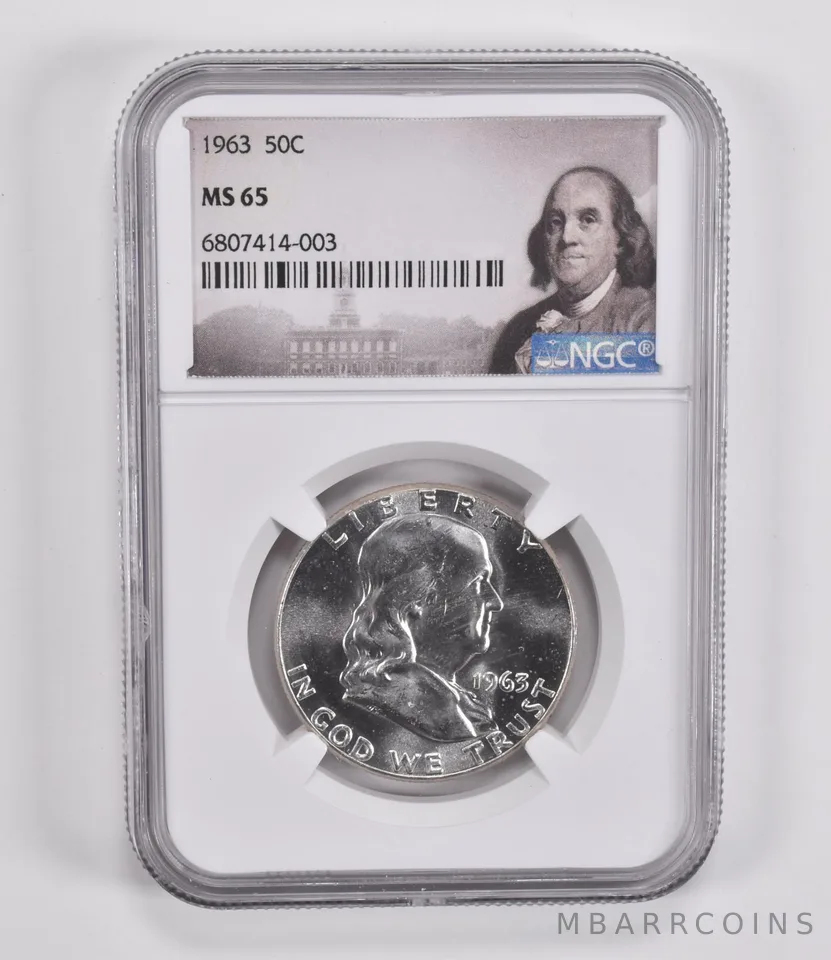 1963 Franklin Half Dollar MS65 NGC Special Label