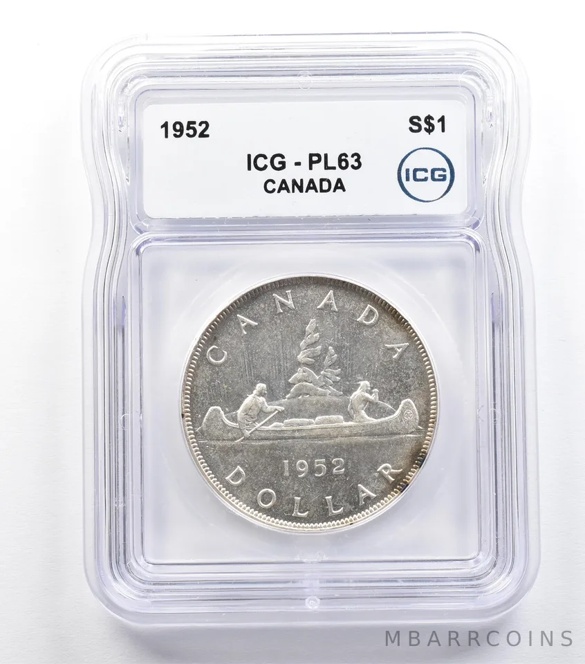 1952 Canada 1 Dollar Silver PL63 ICG *9330