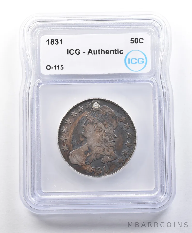 1831 Capped Bust Half Dollar O-115 Authentic ICG *3123