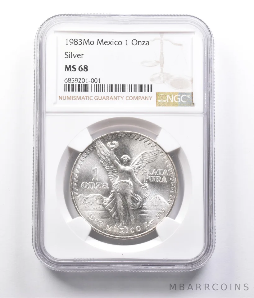 1983 Mo Mexico 1 Onza Silver Libertad MS68 NGC *7222
