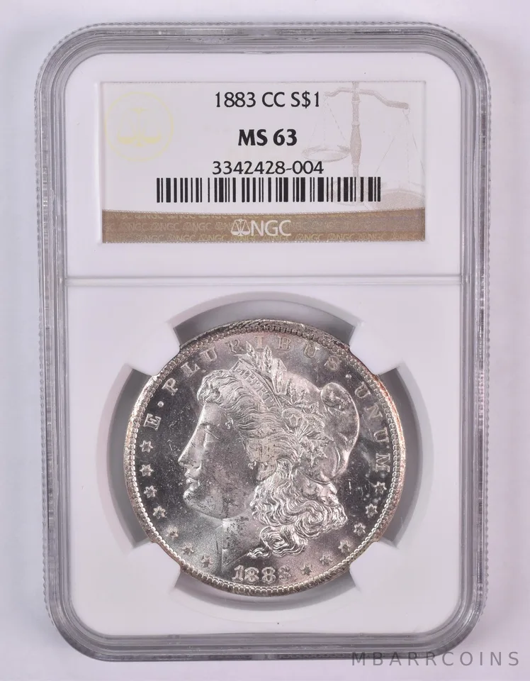 1883-CC Morgan Silver Dollar MS63 NGC *0991