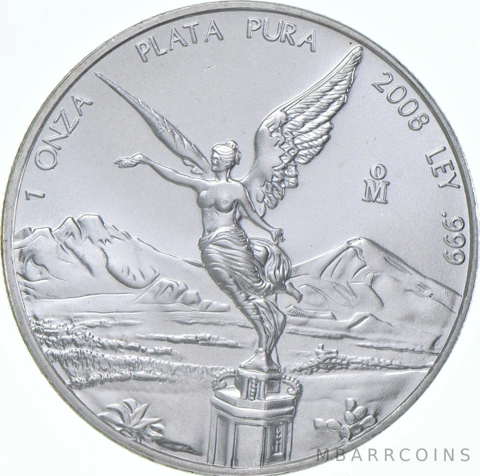 2008 Mo Mexico 1 Onza Silver Libertad