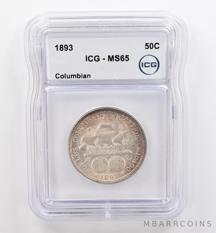 1893 Columbian Exposition Commem Half Dollar MS65 ICG Beautiful Tone *9130
