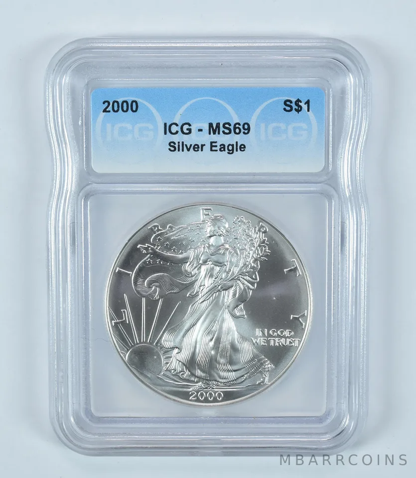 2000 American Silver Eagle MS69 ICG