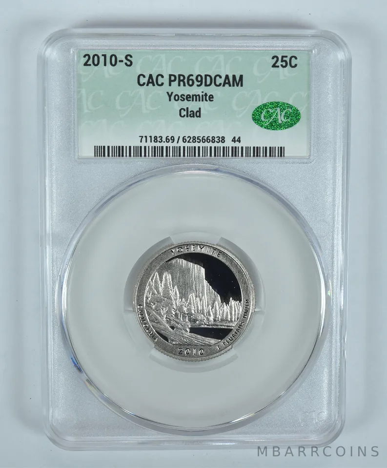 2010-S Washington Quarter Yosemite CLAD ATB PR69 DCAM CAC CACg