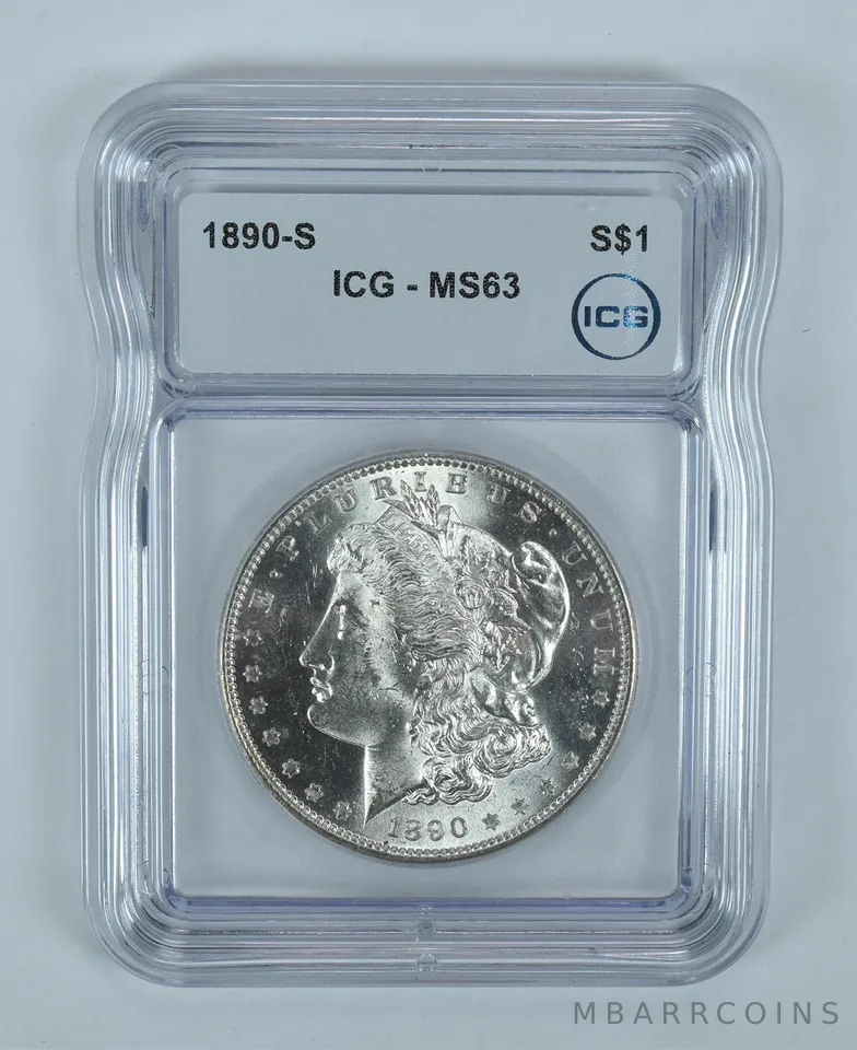 1890-S Morgan Silver Dollar MS63 ICG