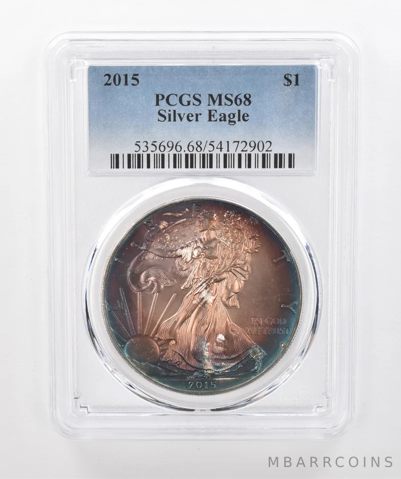 2015 American Silver Eagle MS68 PCGS Beautiful Tone *1510