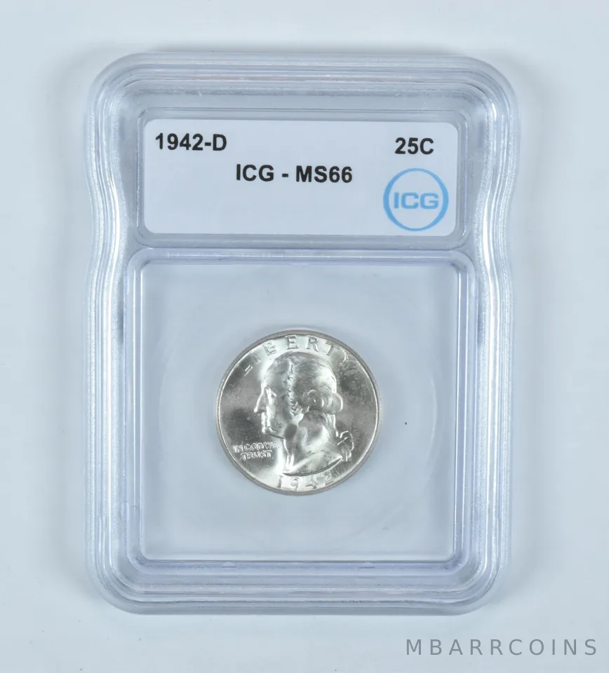 1942-D Washington Quarter MS66 ICG