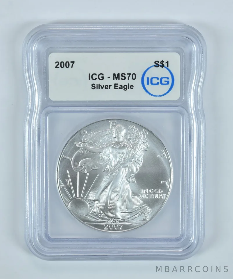 2007 American Silver Eagle MS70 ICG