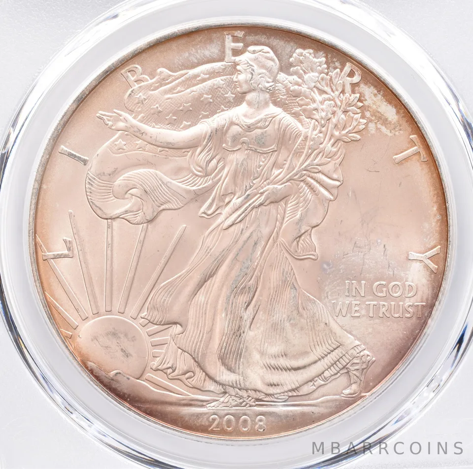2008 American Silver Eagle MS66 PCGS Beautiful Tone *1393