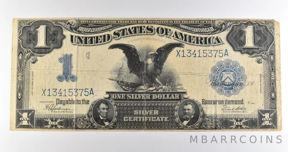 1899 $1 Silver Certificate Large Note Blue Seal *3608