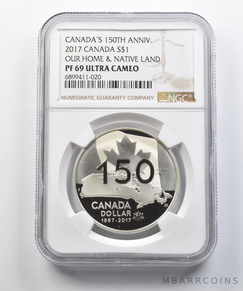 2017 Canada Silver Dollar 150th Anniv Our Home & Native Land PF69 UCAM NGC *4399