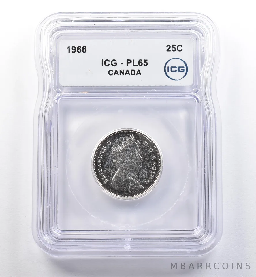 1966 Canada 25 Cents PL65 ICG *0232