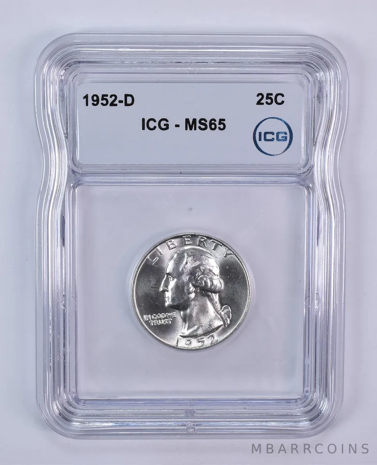1952-D Washington Quarter MS65 ICG