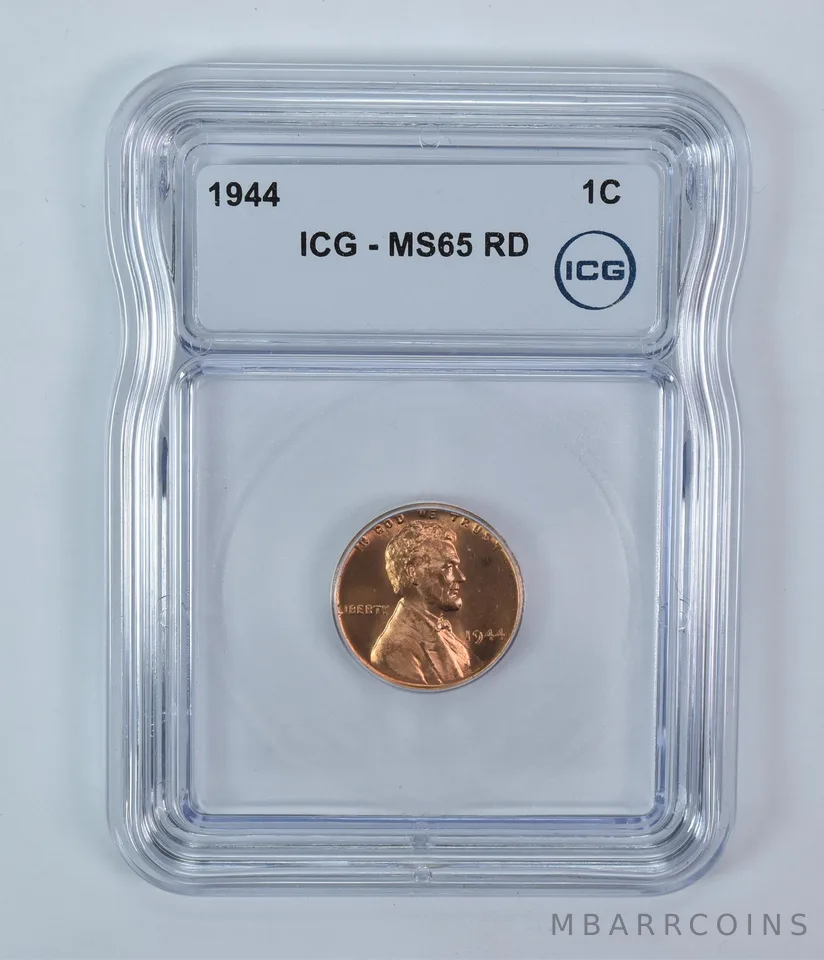 1944 Lincoln Wheat Cent MS65 RD ICG