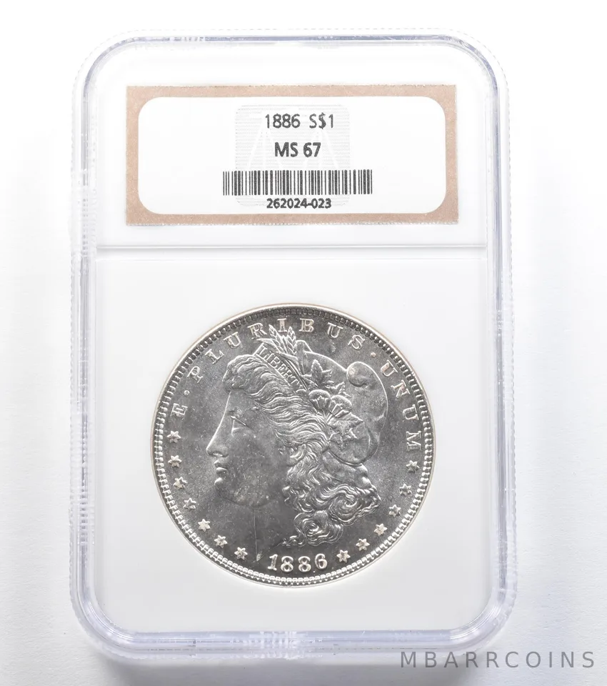 1886 Morgan Silver Dollar MS67 NGC PQ *8035