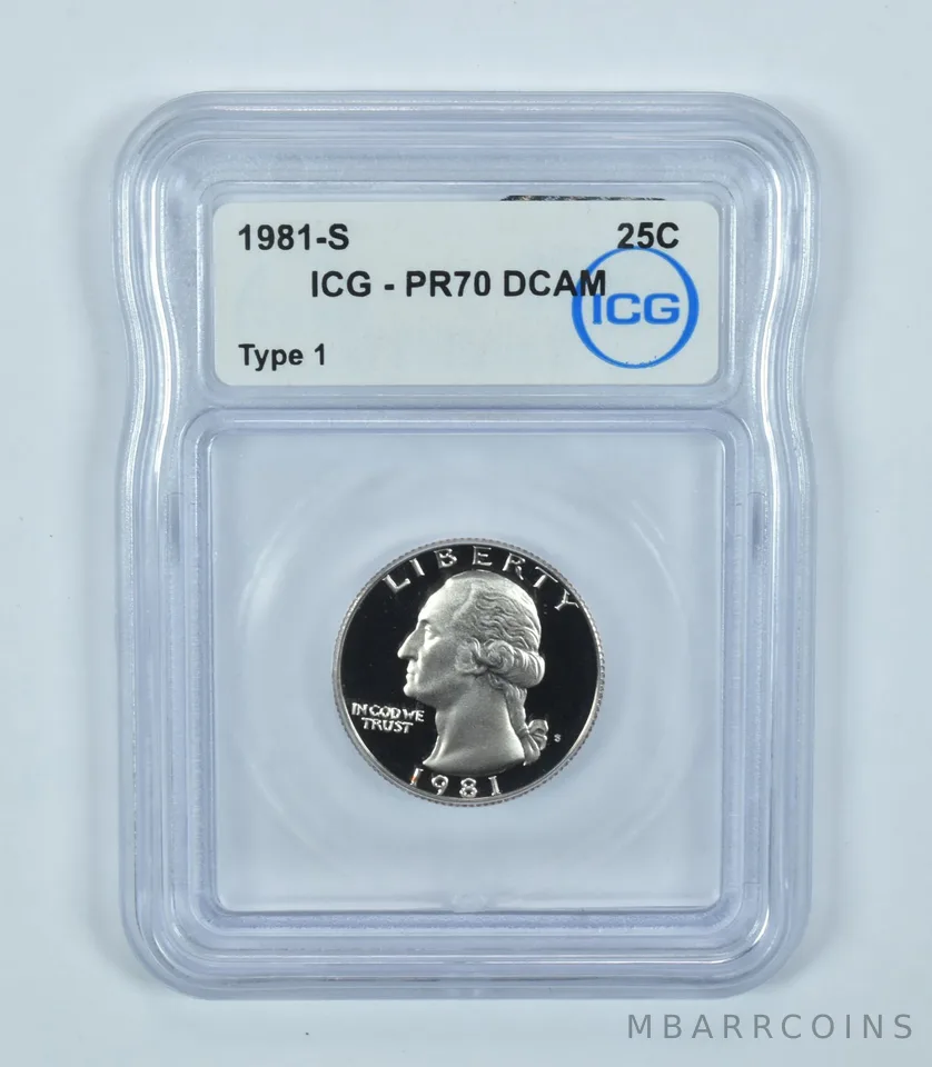 1981-S Washington Quarter Type 1 PR70 DCAM ICG