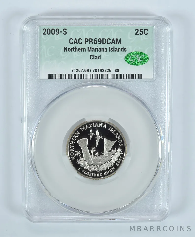 2009-S Washington State Quarter Northern Mariana Islands CLAD PR69 DCAM CAC CACg