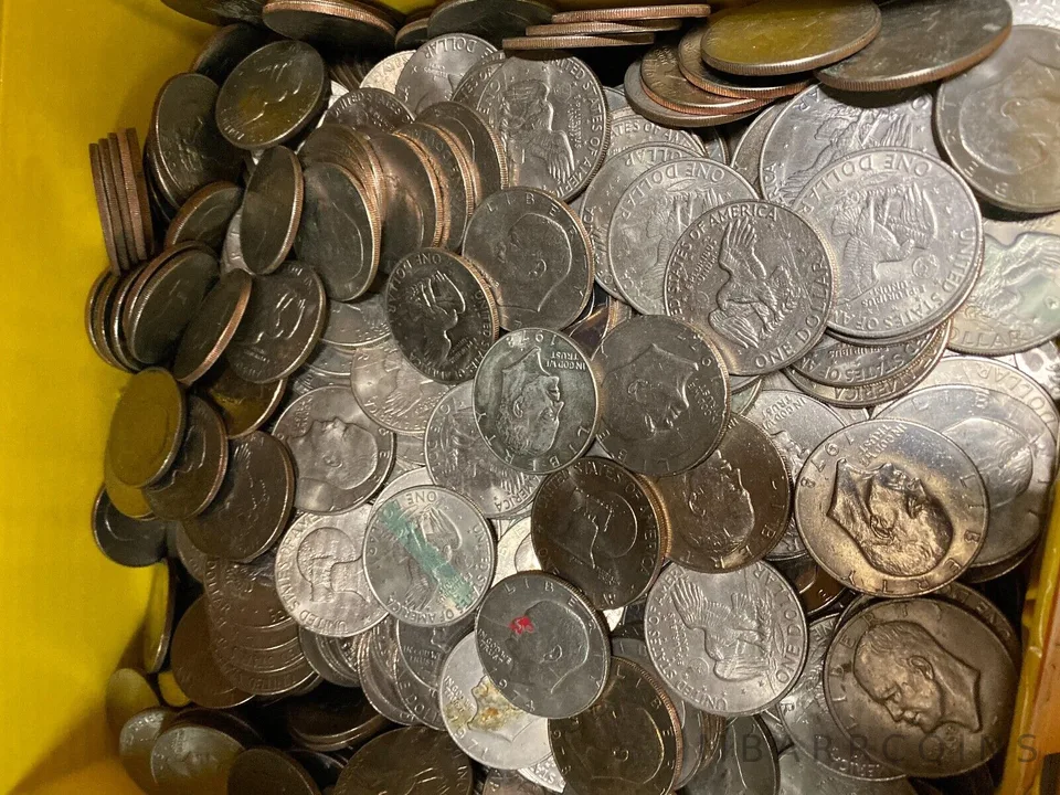 (100) 1972-1978 Eisenhower Dollar Ike w/1976 Bulk Collection 5 rolls